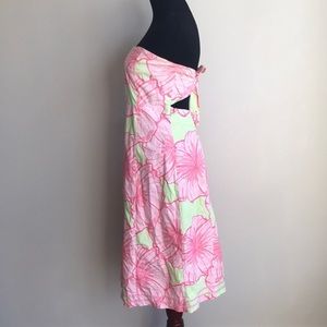 Lilly Pulitzer Lime Green and Pink Franco Dress